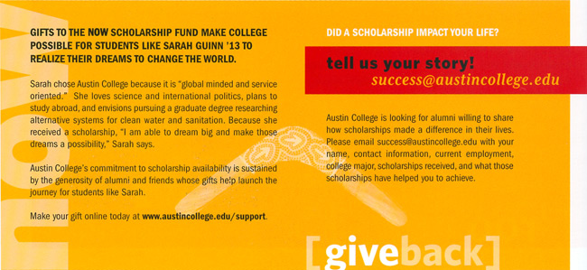 Did a scholarship impact your life?