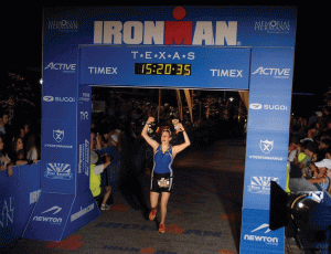 Elledge 11 at Iron Man finish line 