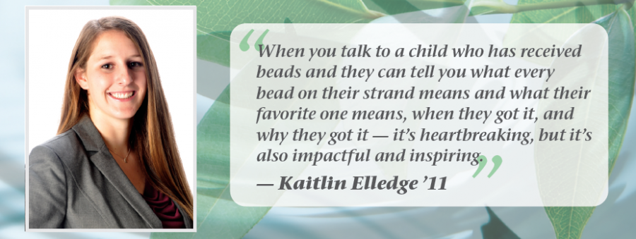 Kaitlin Elledge '11 and quote