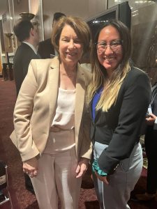 Willa White and Senator Amy Klobuchar