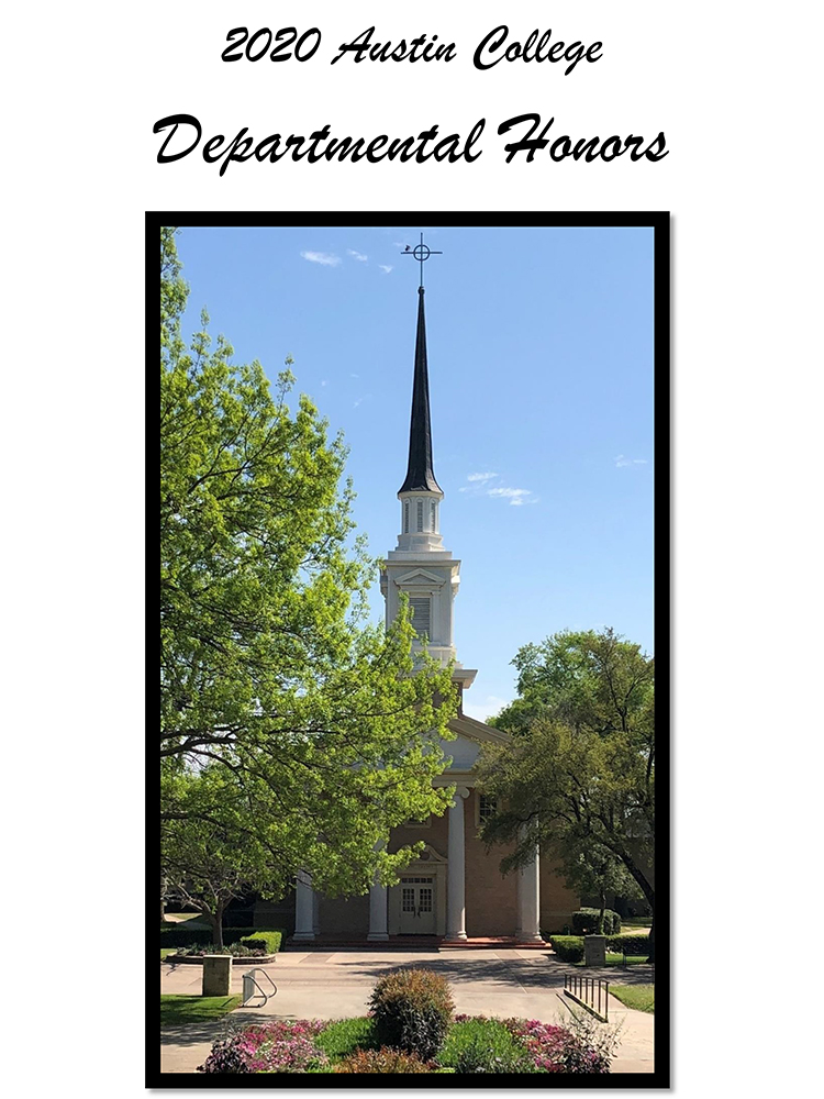 Departmental Honors Booklet 2020 cover