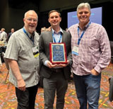 Pictured (L to R): Dan Johnson ’77, Stephen Cottingham ’09, David Morgan ’96